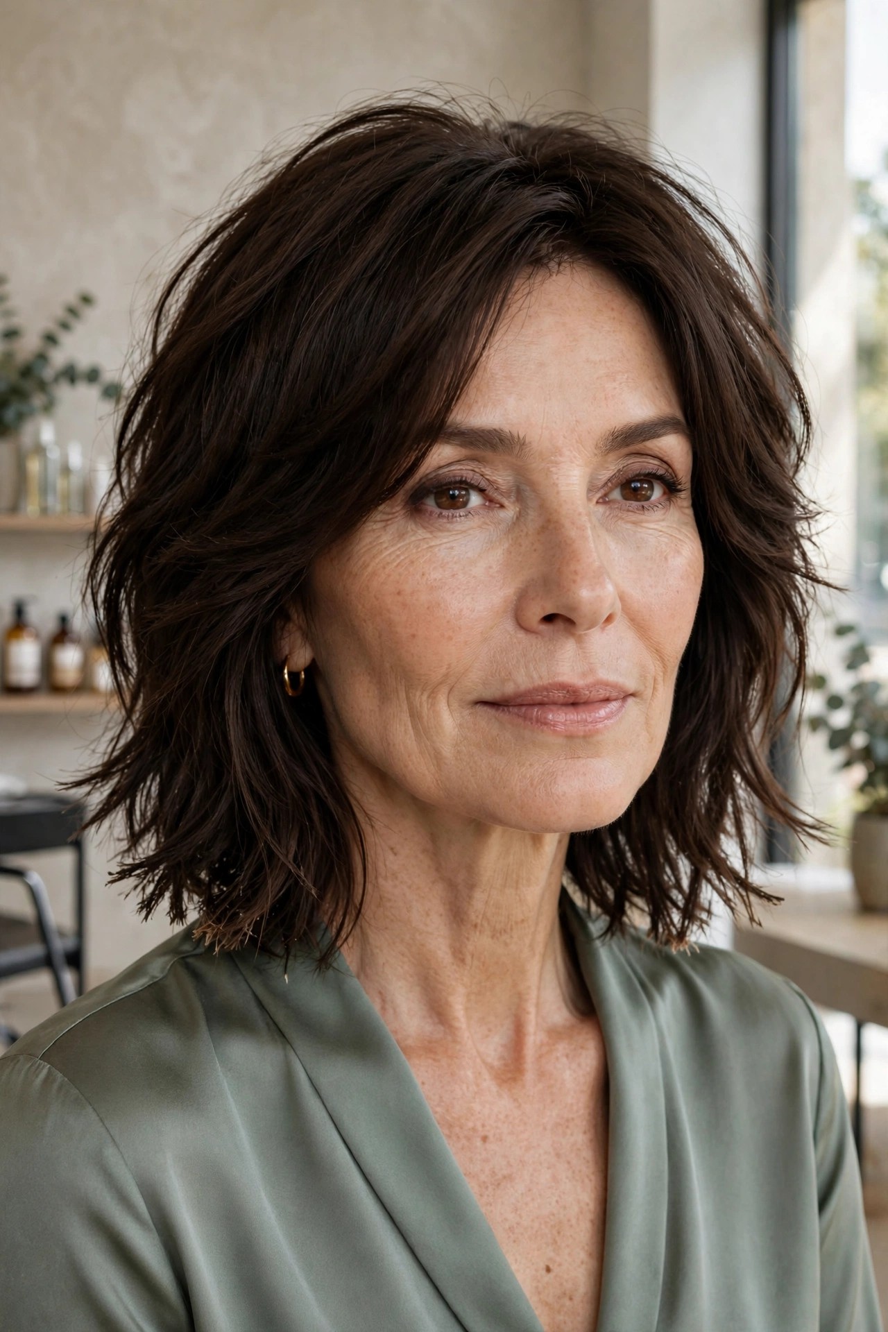 Textured ends shag with solid interior and textured tips