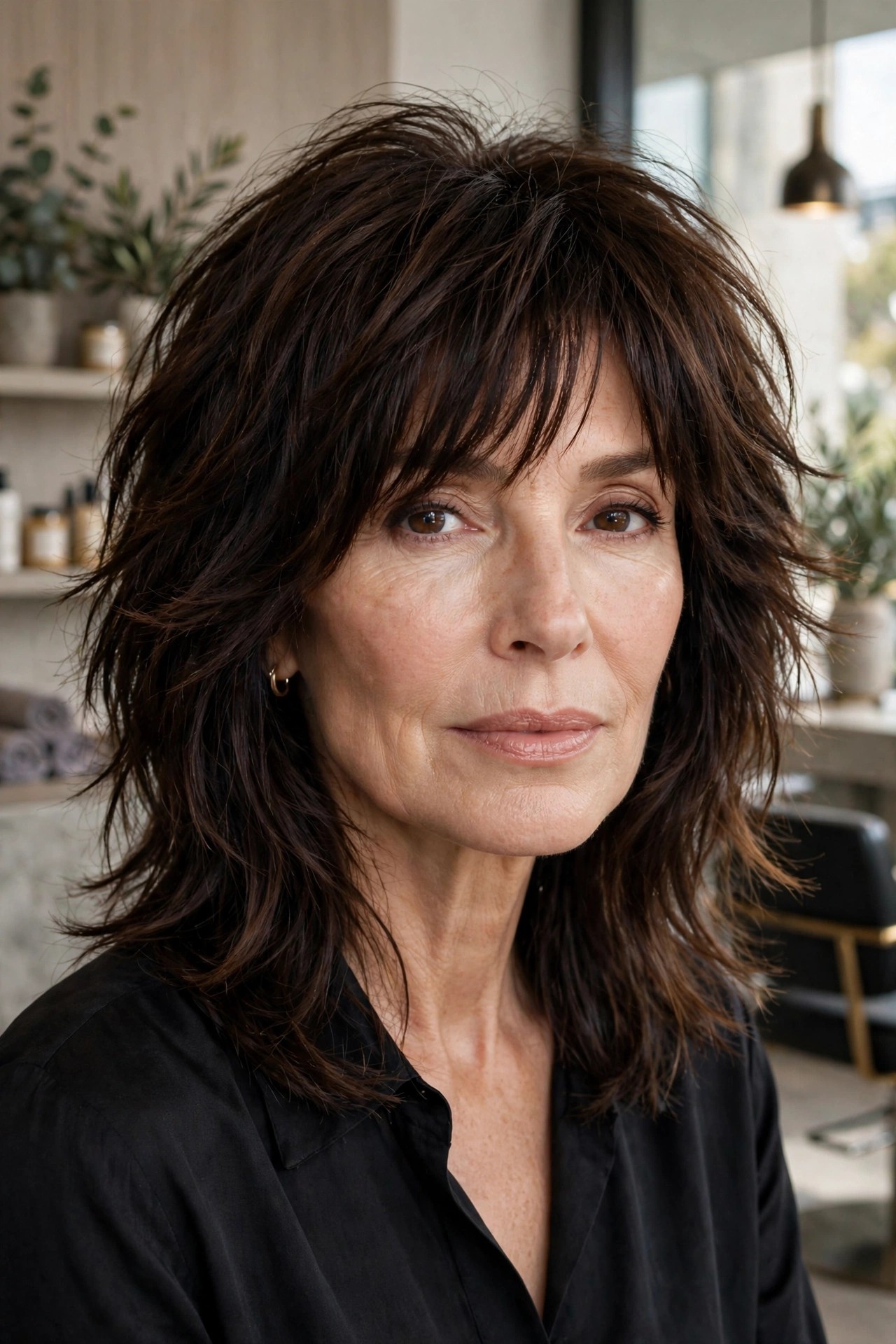 Brunette depth shag in deep rich dark brown