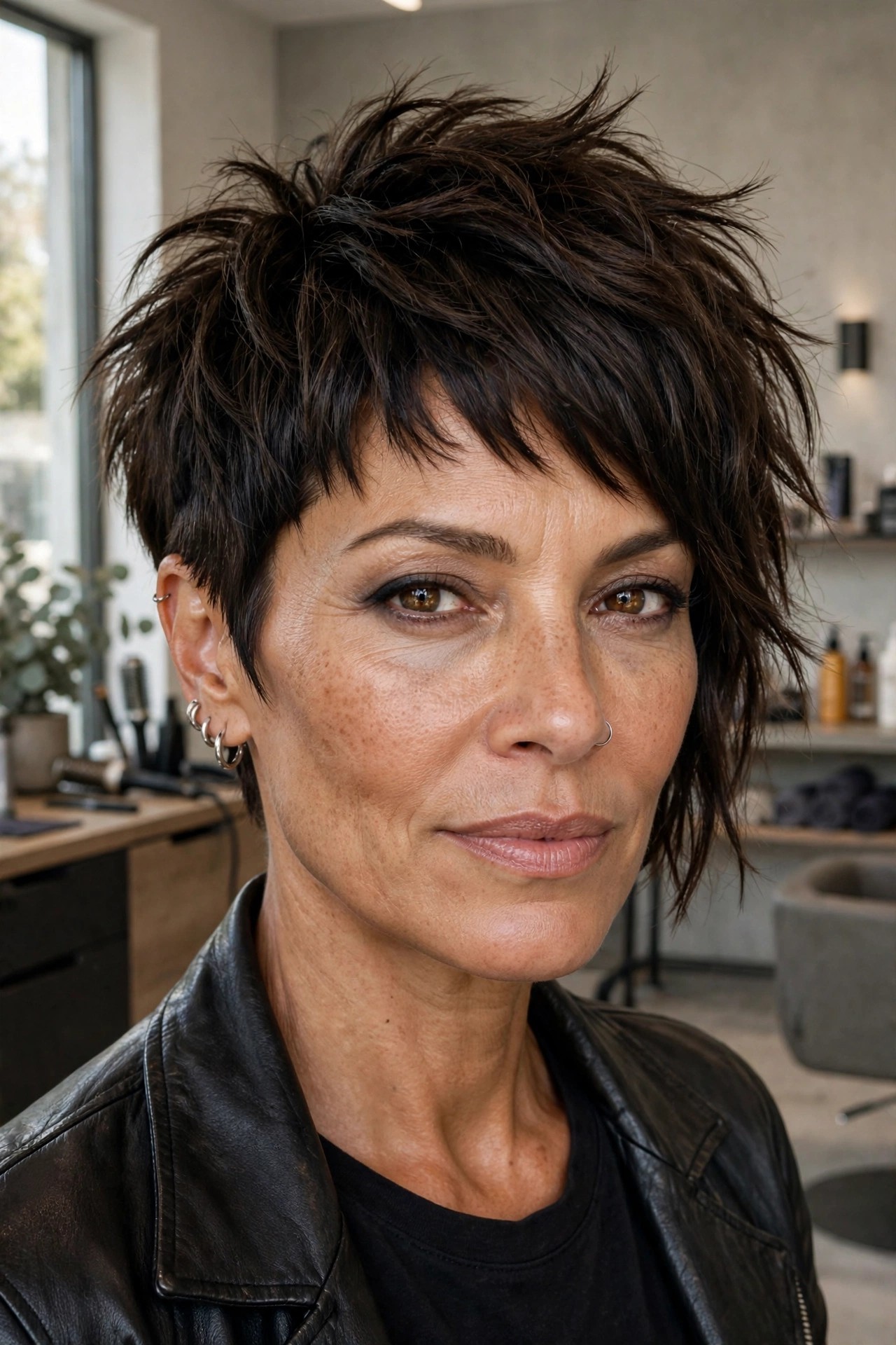 Disconnected rocker shag with bold uneven layers