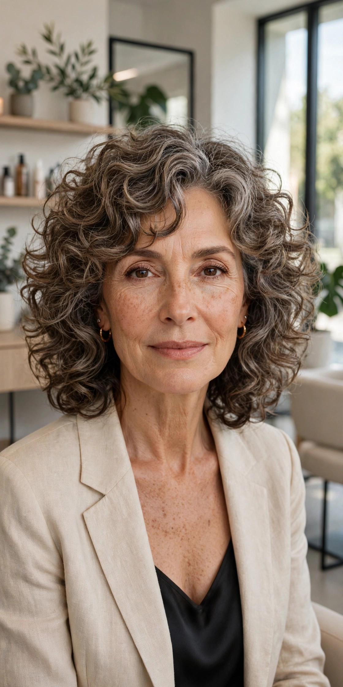 Soft curly shag with natural curl definition