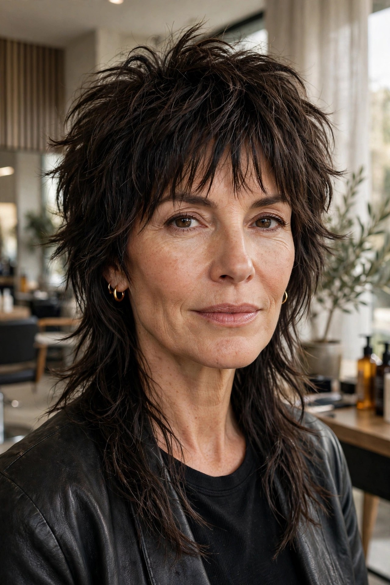 Shullet haircut with wispy fringe and longer back