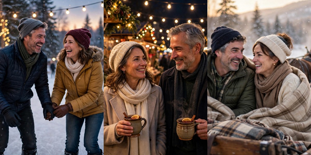 Winter date ideas for couples collage