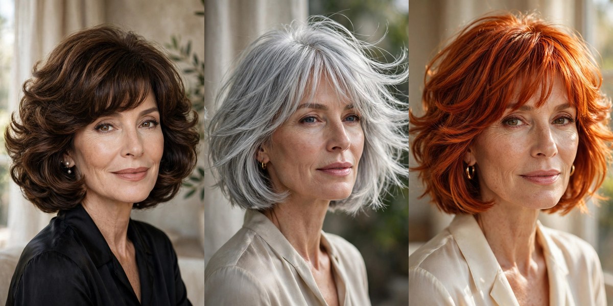 43 layered bob with bangs for women over 50 that take years off