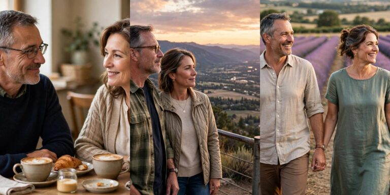 First date ideas for older adults collage