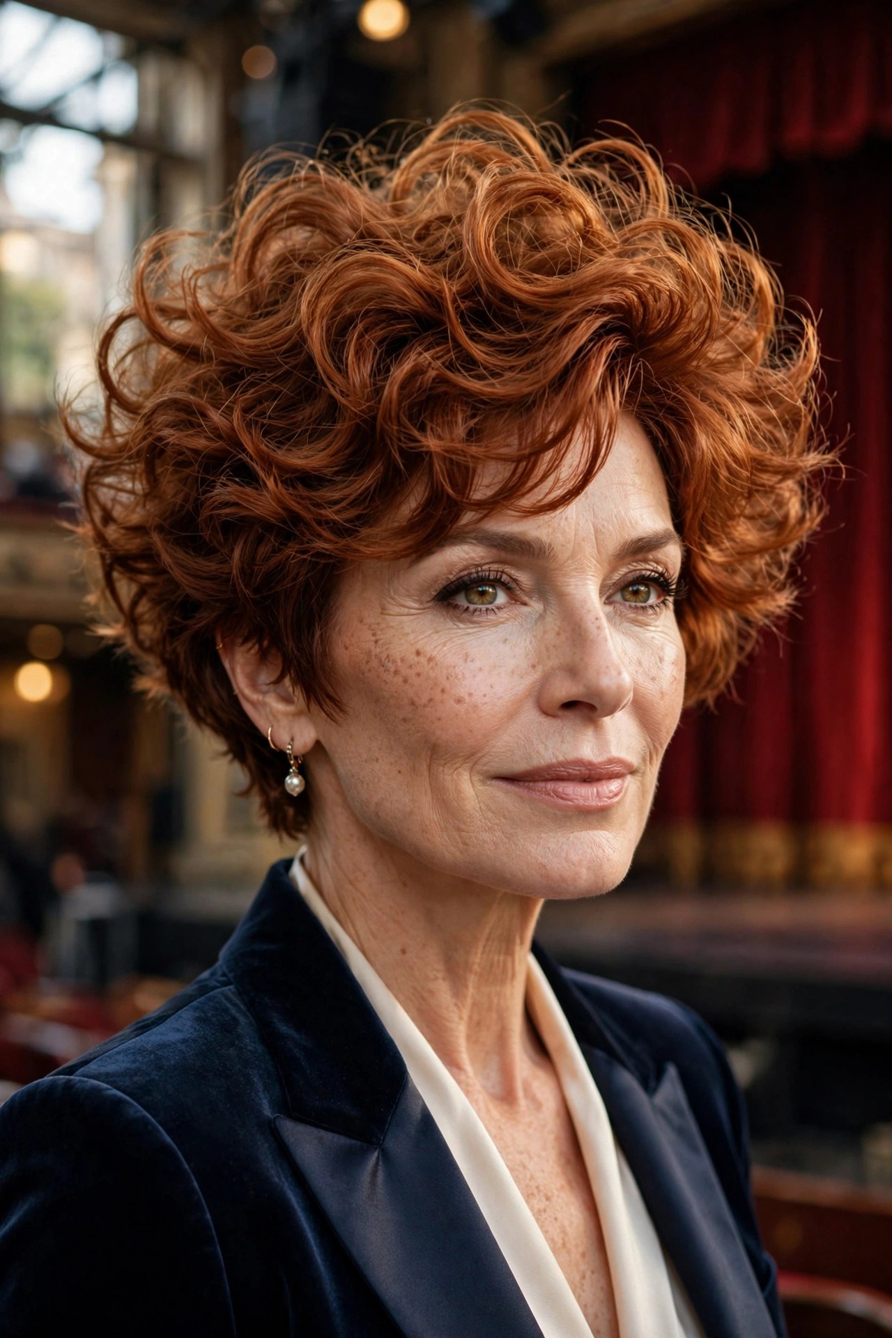 Woman in her 50s with an encore wave pixie