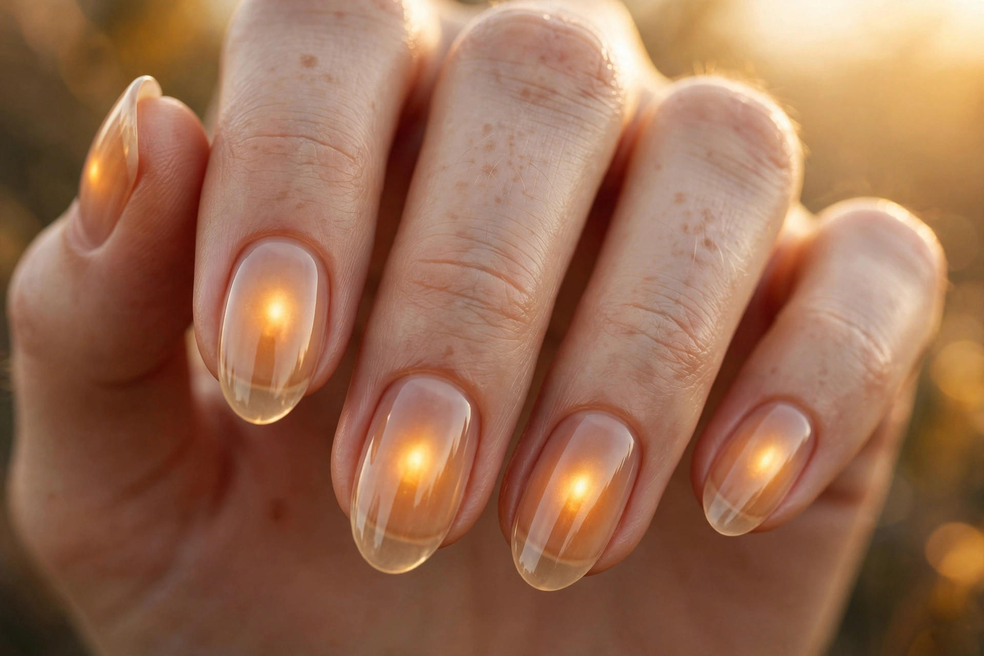 Amber glow over sheer honey