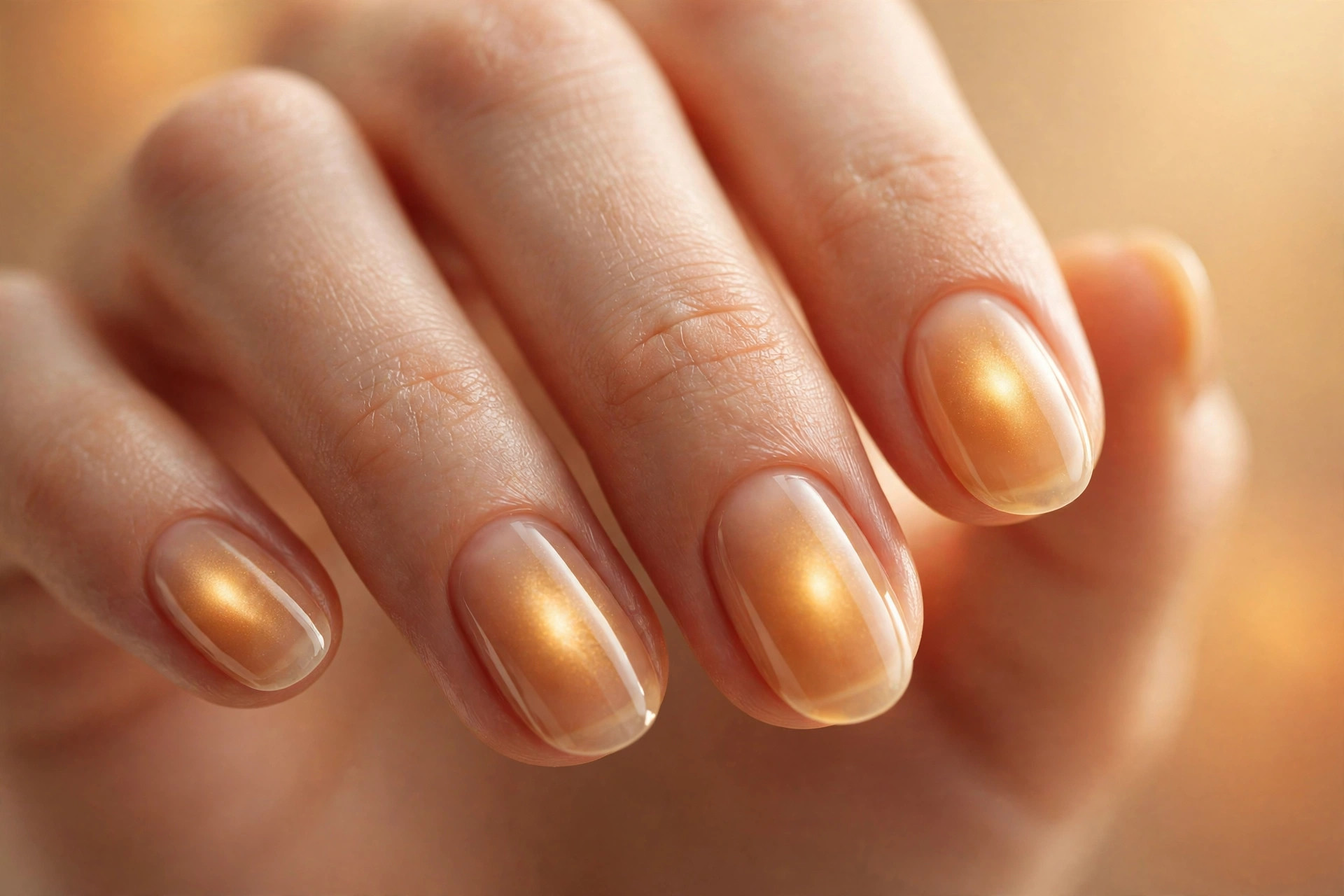 Toffee glow over sheer butterscotch