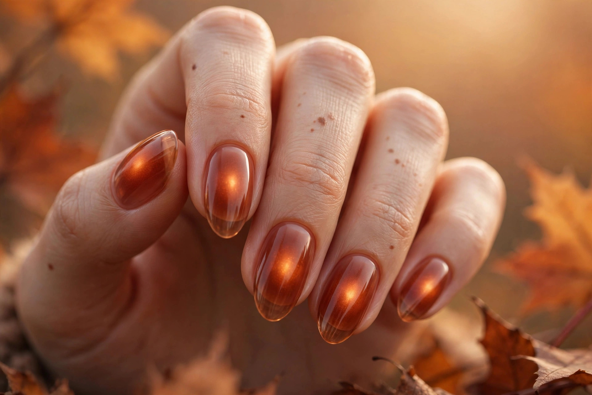 Burnt sienna glow over sheer rust