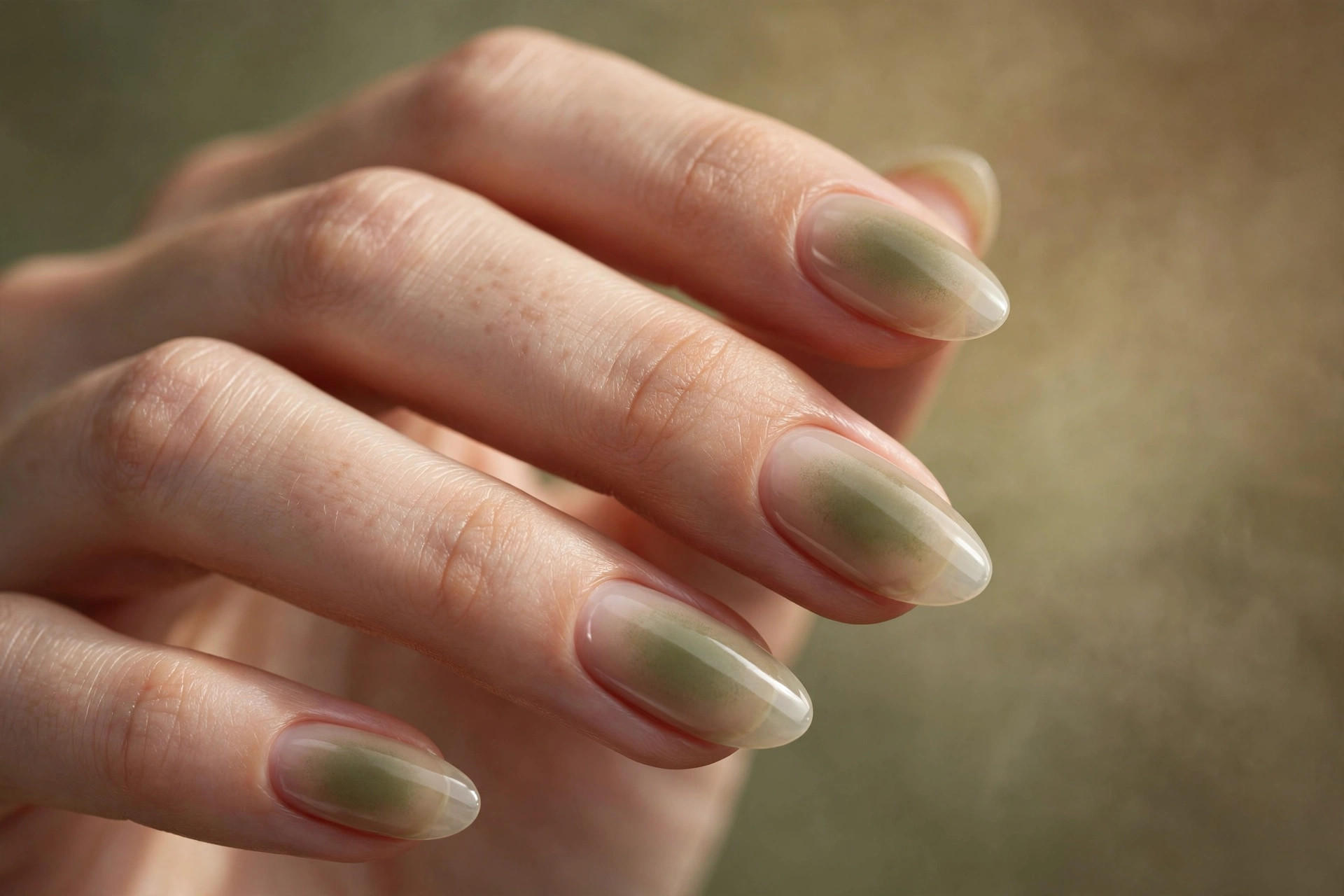 Olive haze over sheer khaki