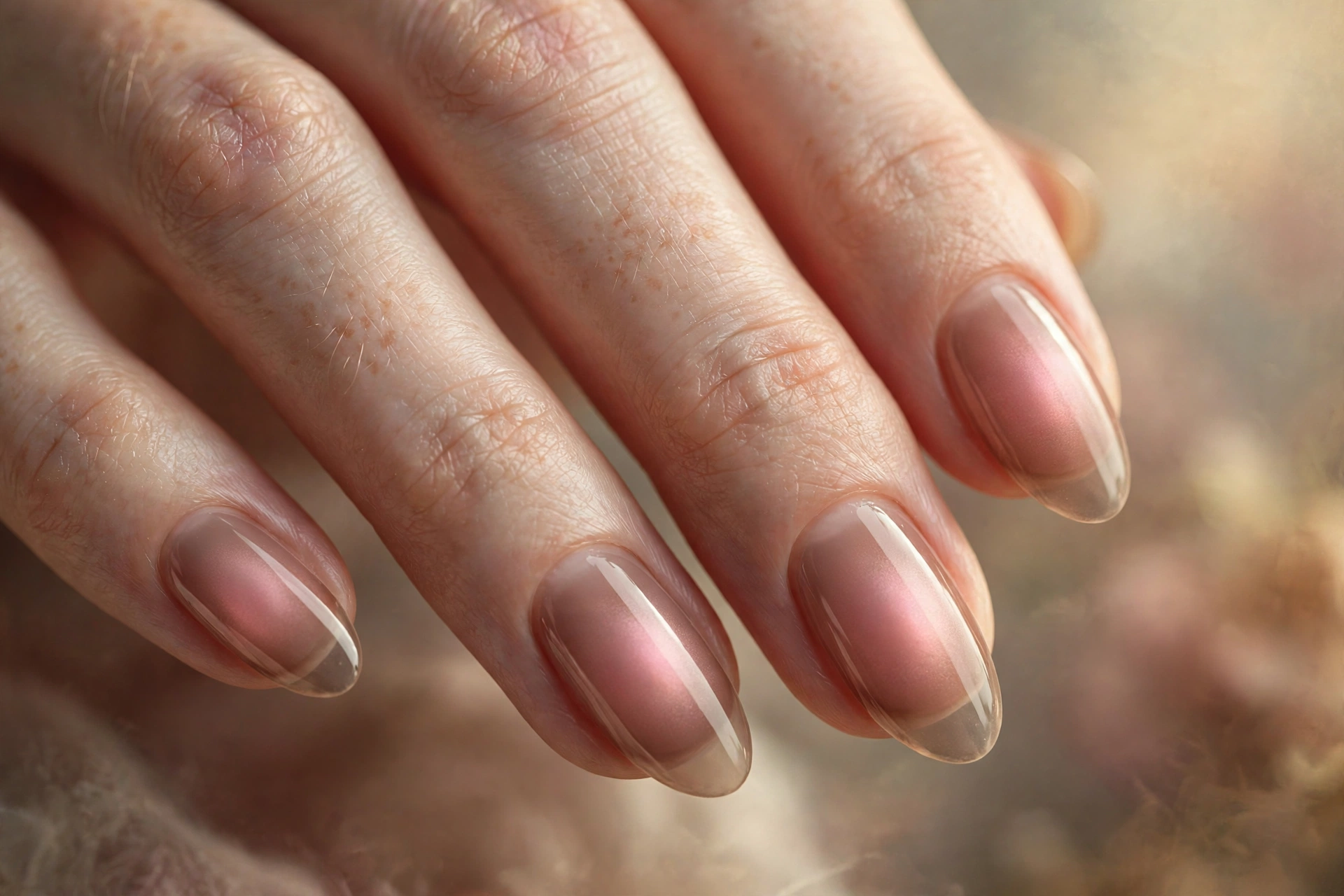 Dusty rose glow over sheer sepia