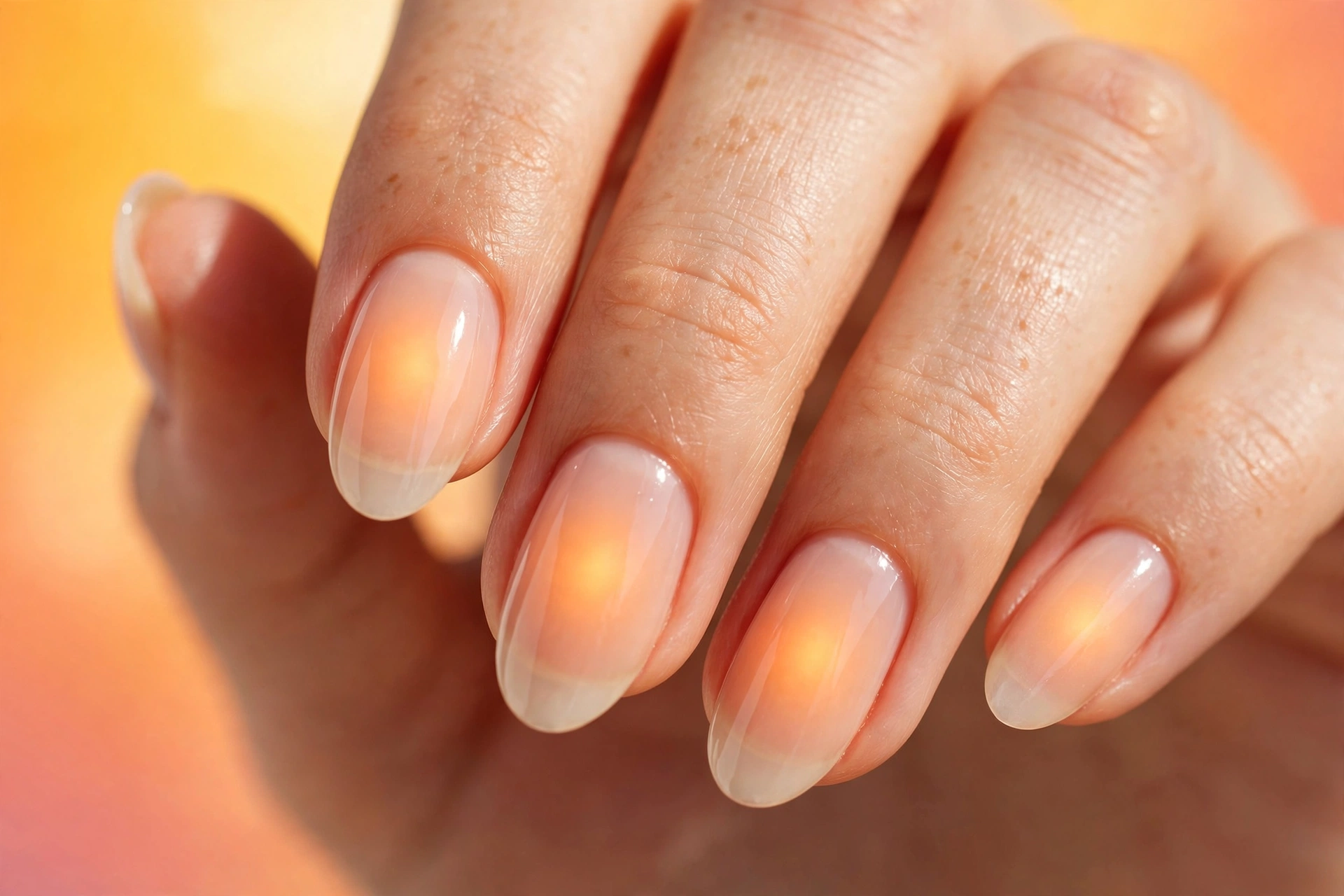 Tangerine glow over sheer creamsicle