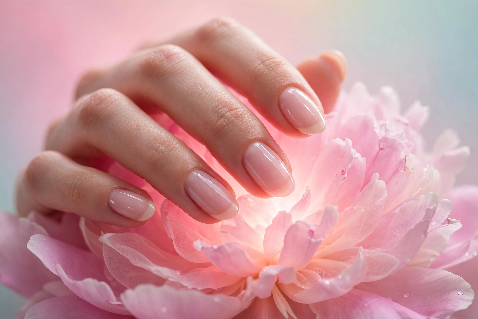 Peony pink glow over sheer petal