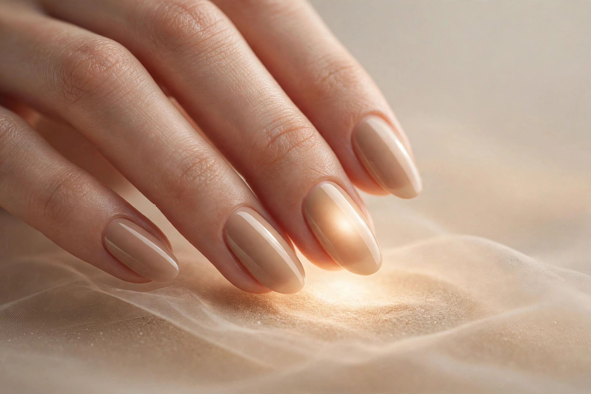 Sand beige glow over sheer dune