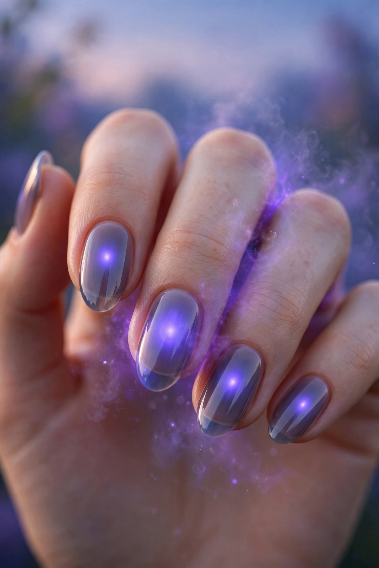 Violet glow over sheer dusk