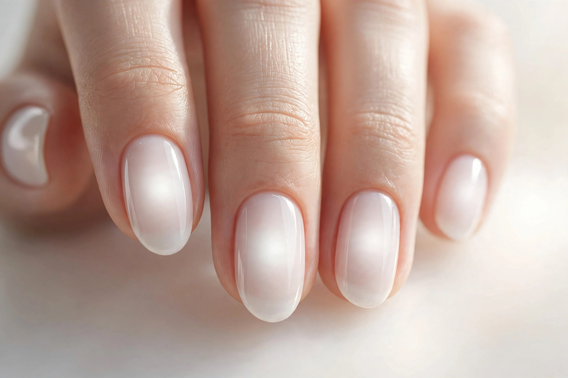 Porcelain white glow over sheer milk