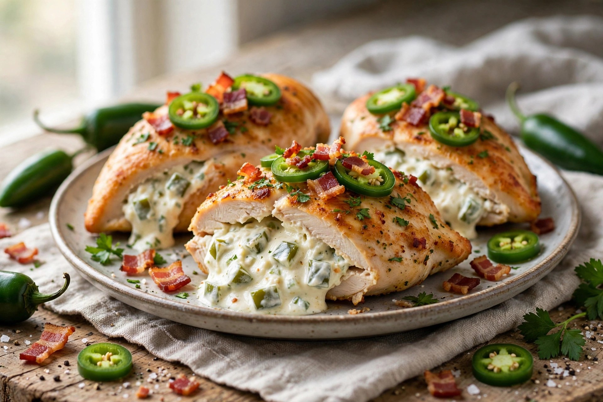 Jalapeño popper chicken with cream cheese