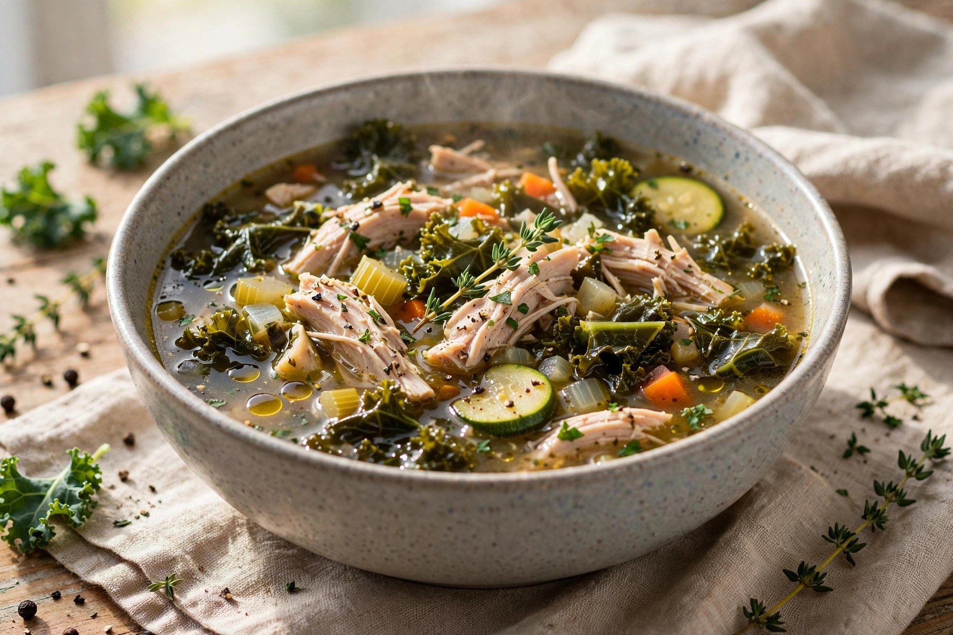 Turkey and kale soup hearty