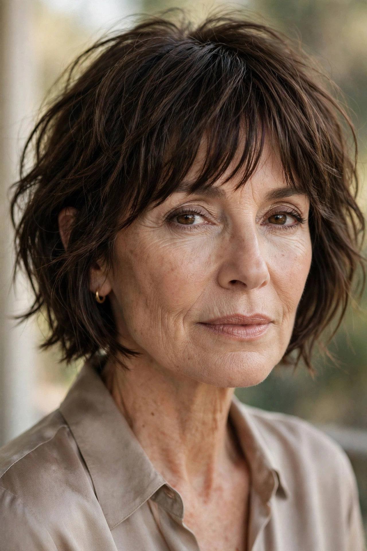 Razor-soft bob with shaggy fringe for thin hair
