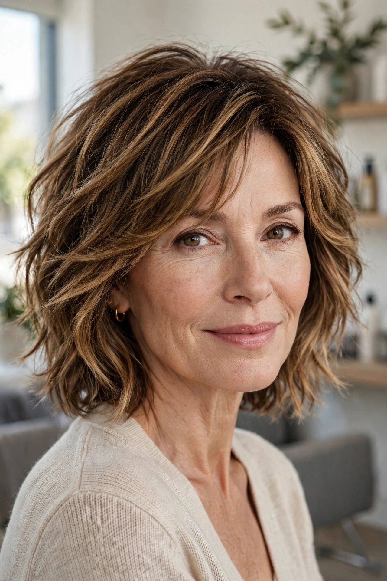 Youthful over-50 choppy shag