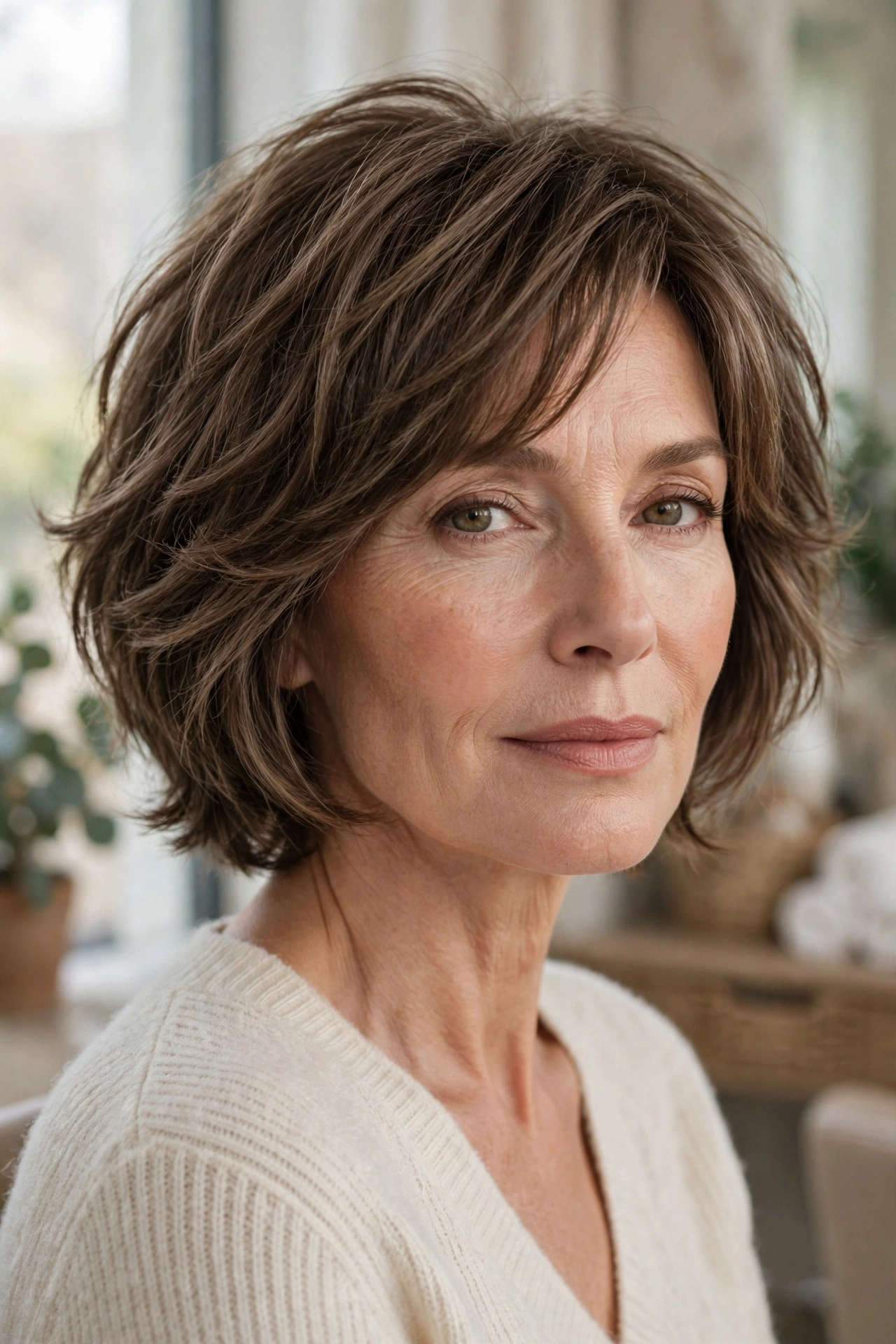 Rounded-soft choppy shag