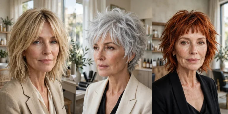 53 choppy shag hairstyles for medium hair over 50 collage
