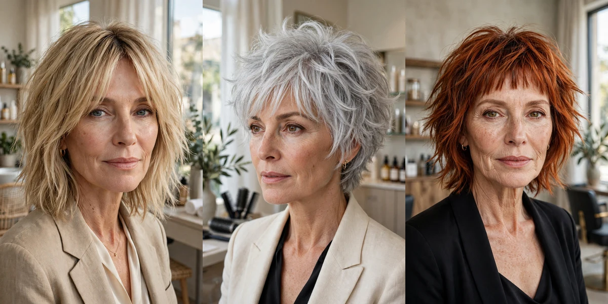 53 choppy shag hairstyles for medium hair over 50 collage