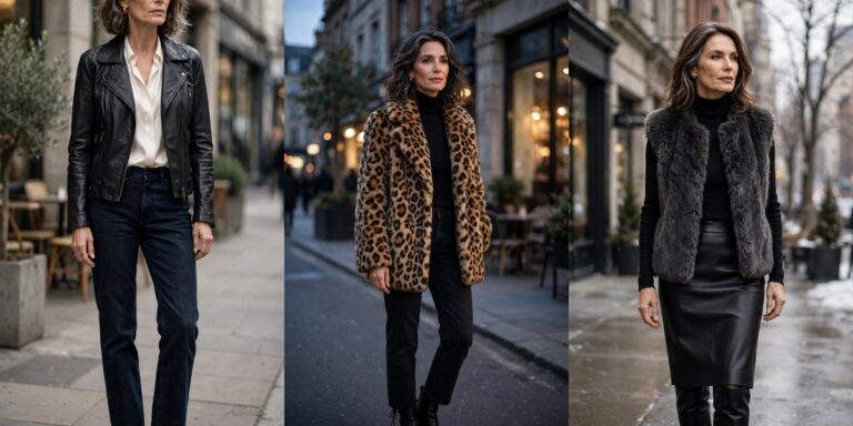 Edgy Style for Women Over 50: 12 Bold Looks With Real Attitude outfit ideas collage