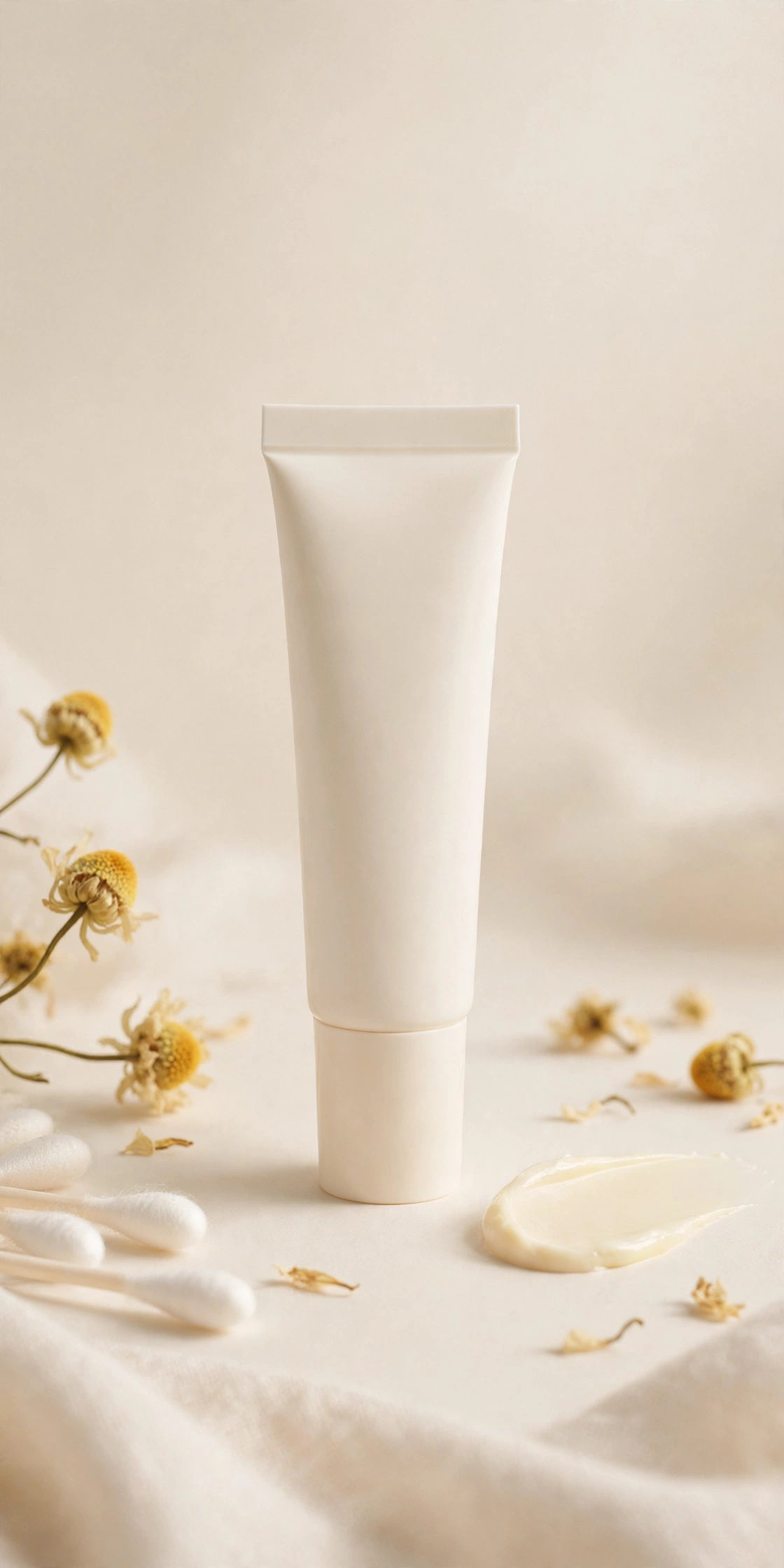 Small unbranded tube of gentle retinol eye cream