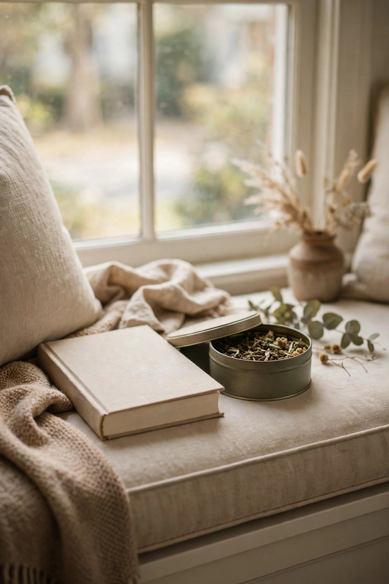 Bestselling novel with a tin of specialty tea, book lover best friend gift