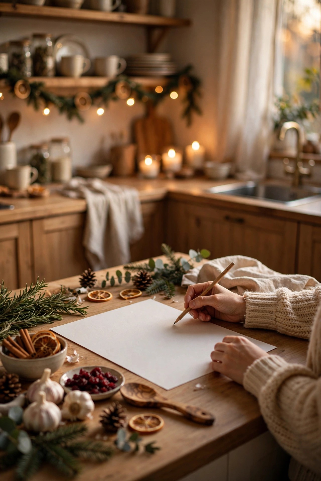 Planning a Christmas dinner menu on paper three weeks ahead