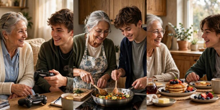 How to bond with teenage grandchildren - gentle ways collage