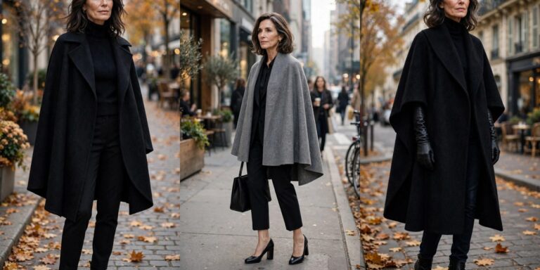 How to wear a cape over 50 - 20 chic ways collage