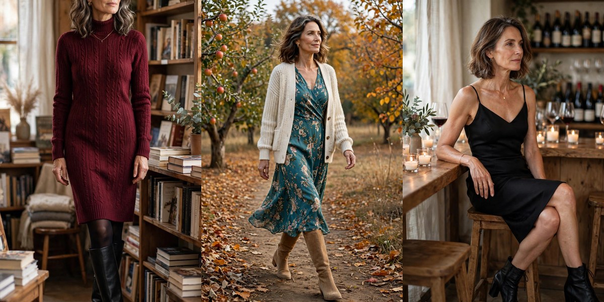 How to wear boots with dresses over 50