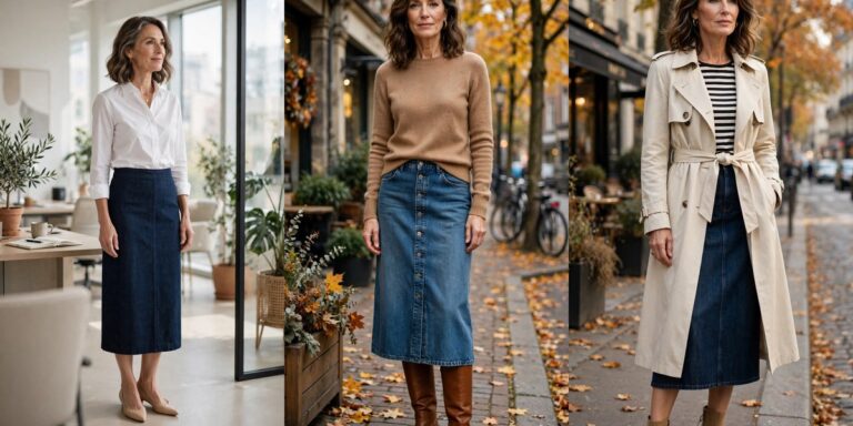 👖 How to Wear a Denim Skirt Over 50: 27 Ways That Look Chic, Never Dated