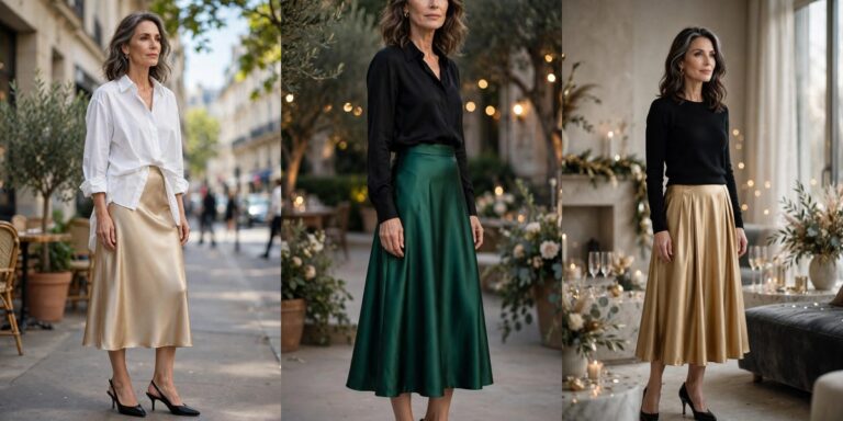✨ How to Wear a Satin Skirt Over 50: 19 Day-to-Night Looks That Shine
