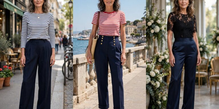 👖 20 Navy Blue Pants Outfits for Women Over 50 (Chic & Polished)