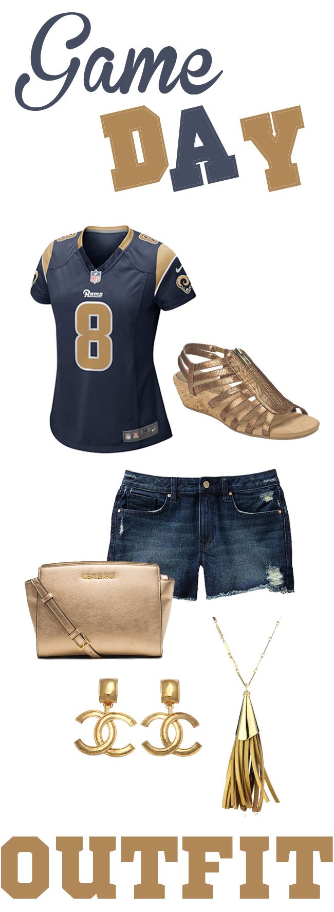 Day Game: Black Tee + Gold Cardigan + Jeans - outfit idea for women over 50