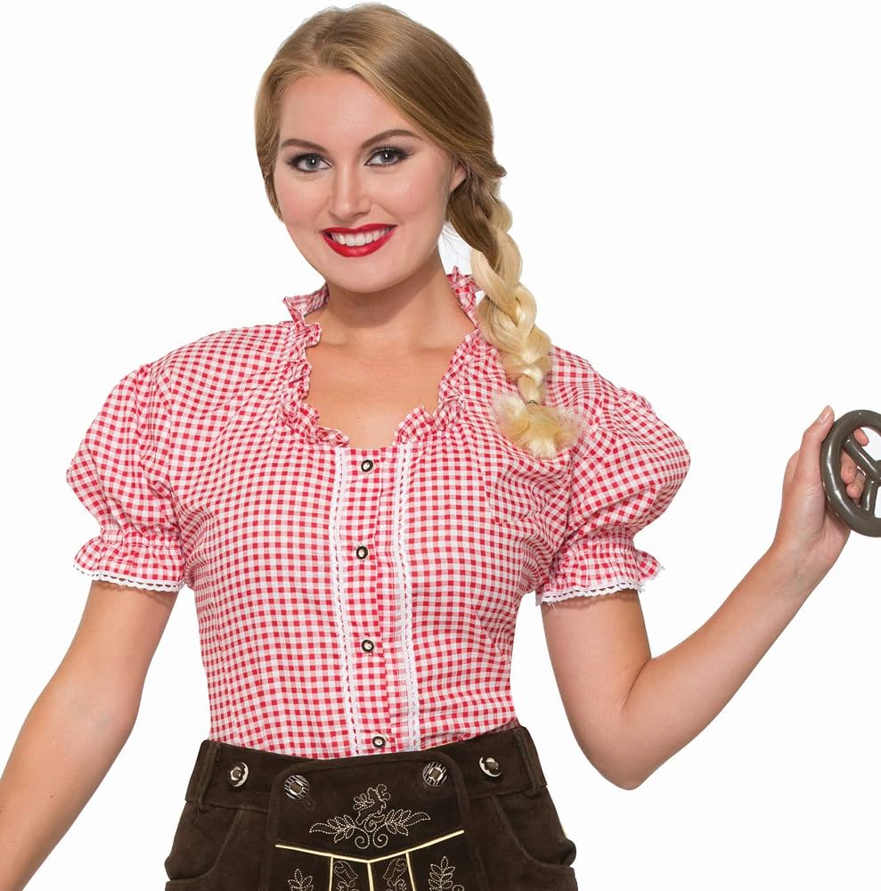 Red Gingham Shirt + Dark Jeans + Ankle Boots ️ - outfit idea for women over 50