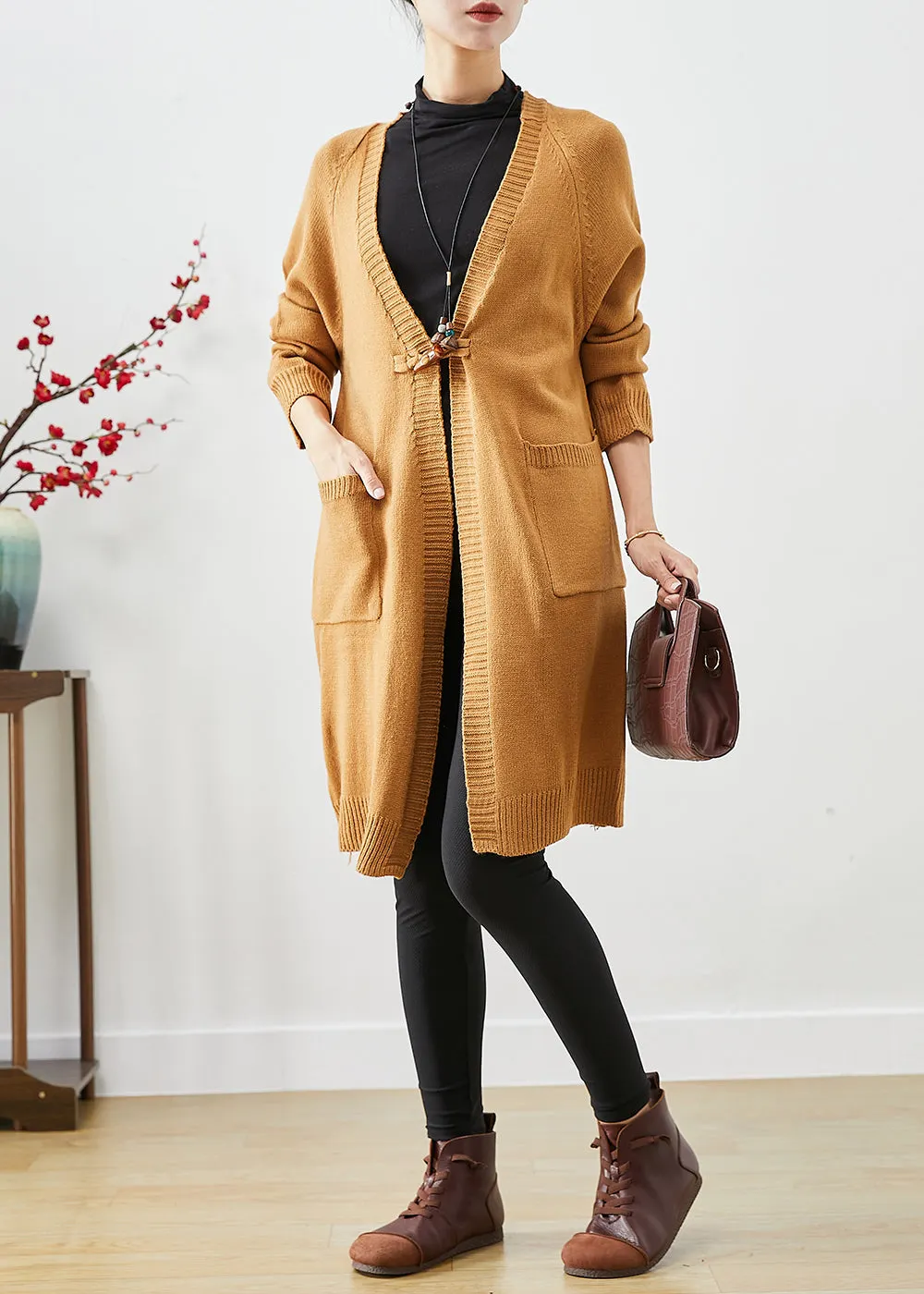 Long Cardigan + Long Tunic + Ponte Leggings + Boots - outfit idea for women over 50