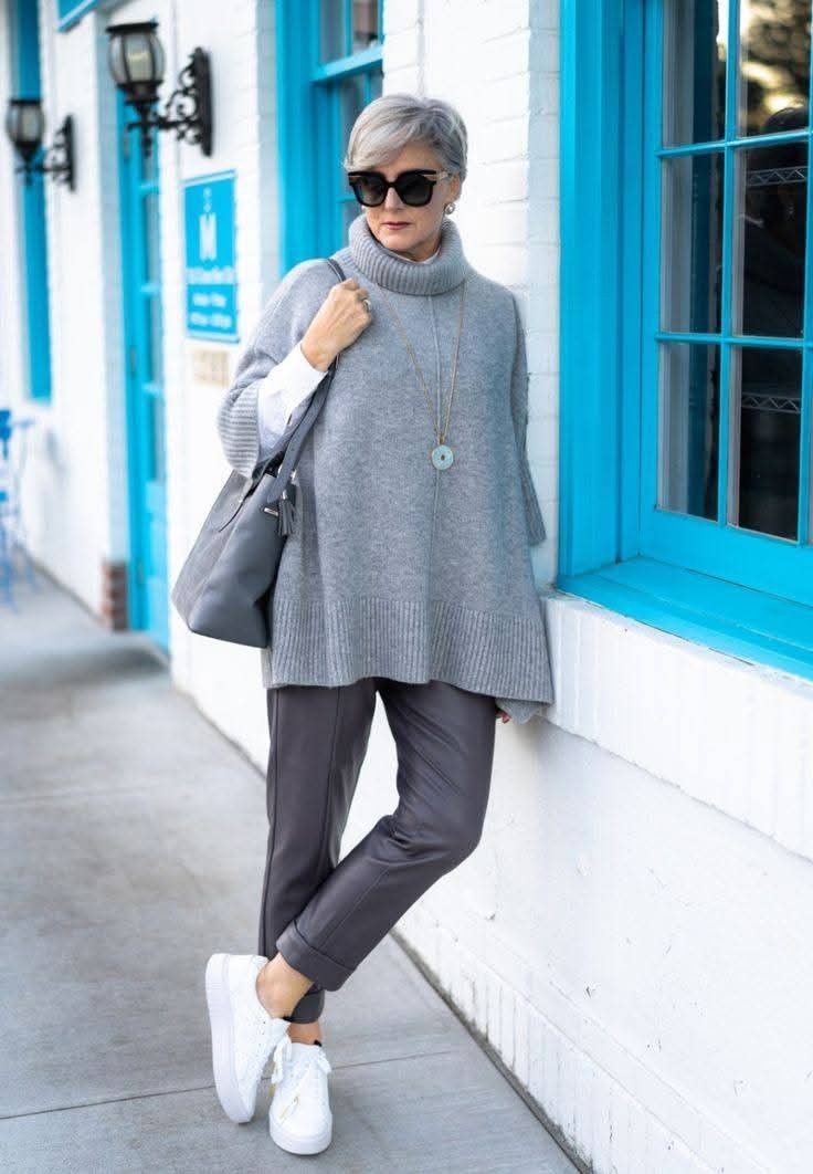 Oversized Sweater + Vest Over the Top - outfit idea for women over 50