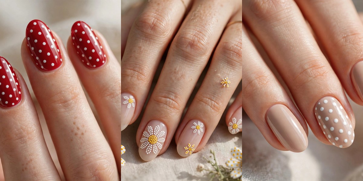 Polka dot nails designs