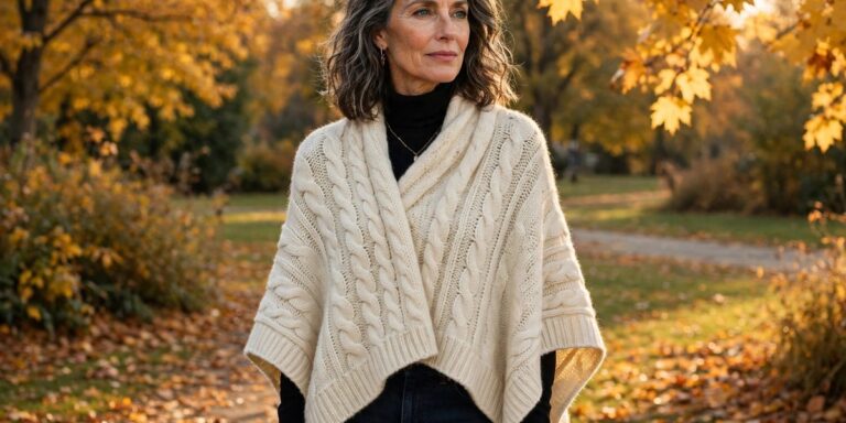 How to Wear a Poncho Over 50: 12 Cozy, Graceful Layers for Cool Days That Never Feel Frumpy 🧣