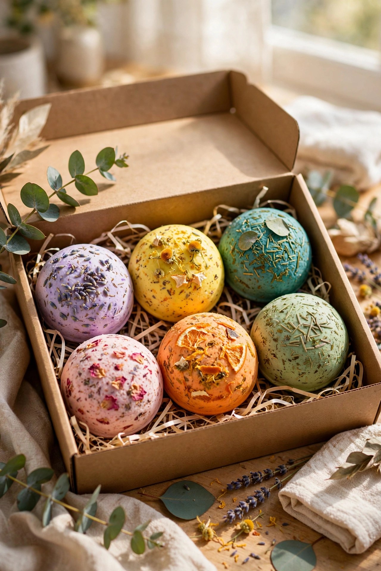 Aromatherapy shower steamers in a gift box, self care gift for women over 60