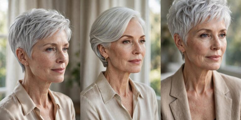 🤍 20 Short Gray Haircuts for Women Over 50 That Look Expensive