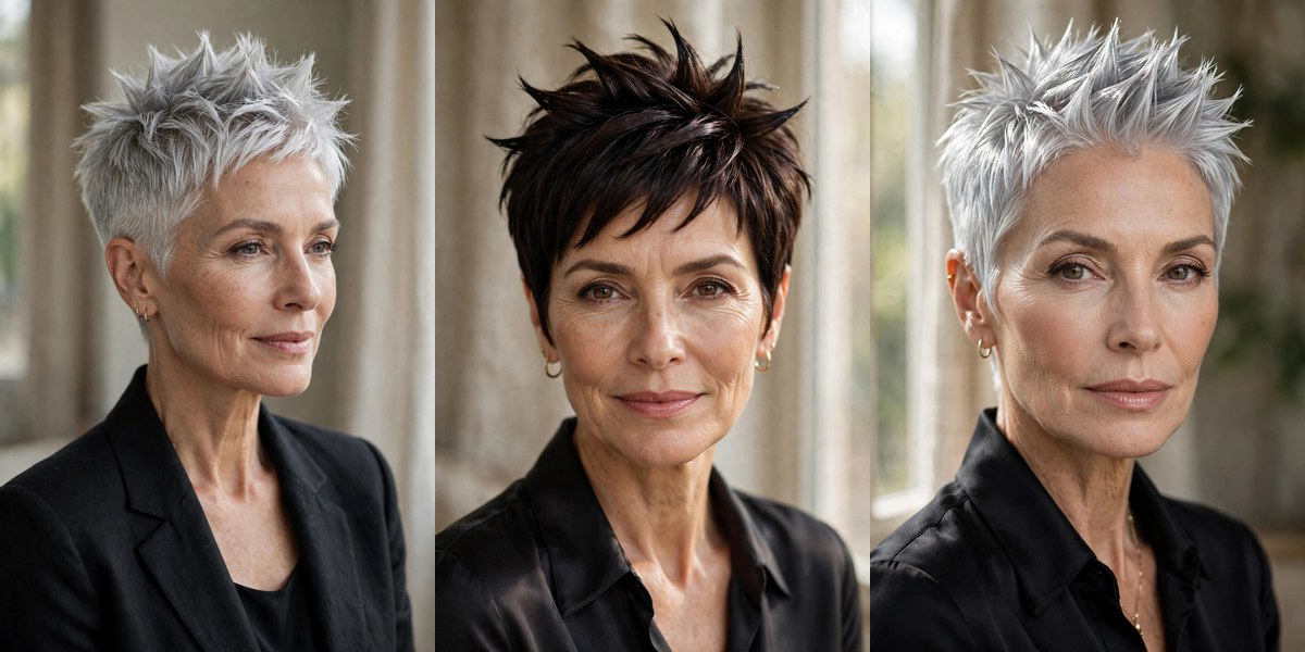 26 short spiky haircuts for women over 50 that hold their shape