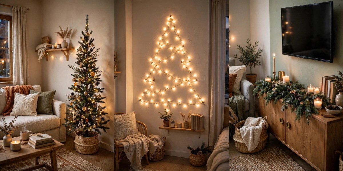 21 Small Living Room Christmas Decor Ideas (Big Cheer, Tiny Space)