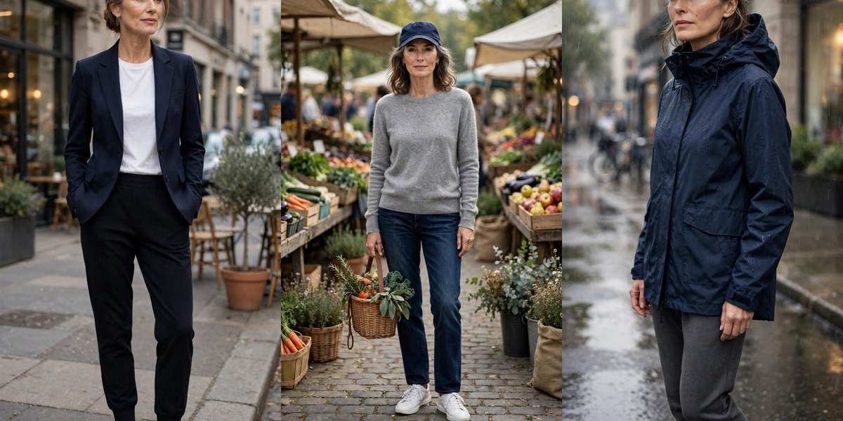 Sporty Chic Style for Women Over 50: 12 Polished Athletic Looks outfit ideas collage