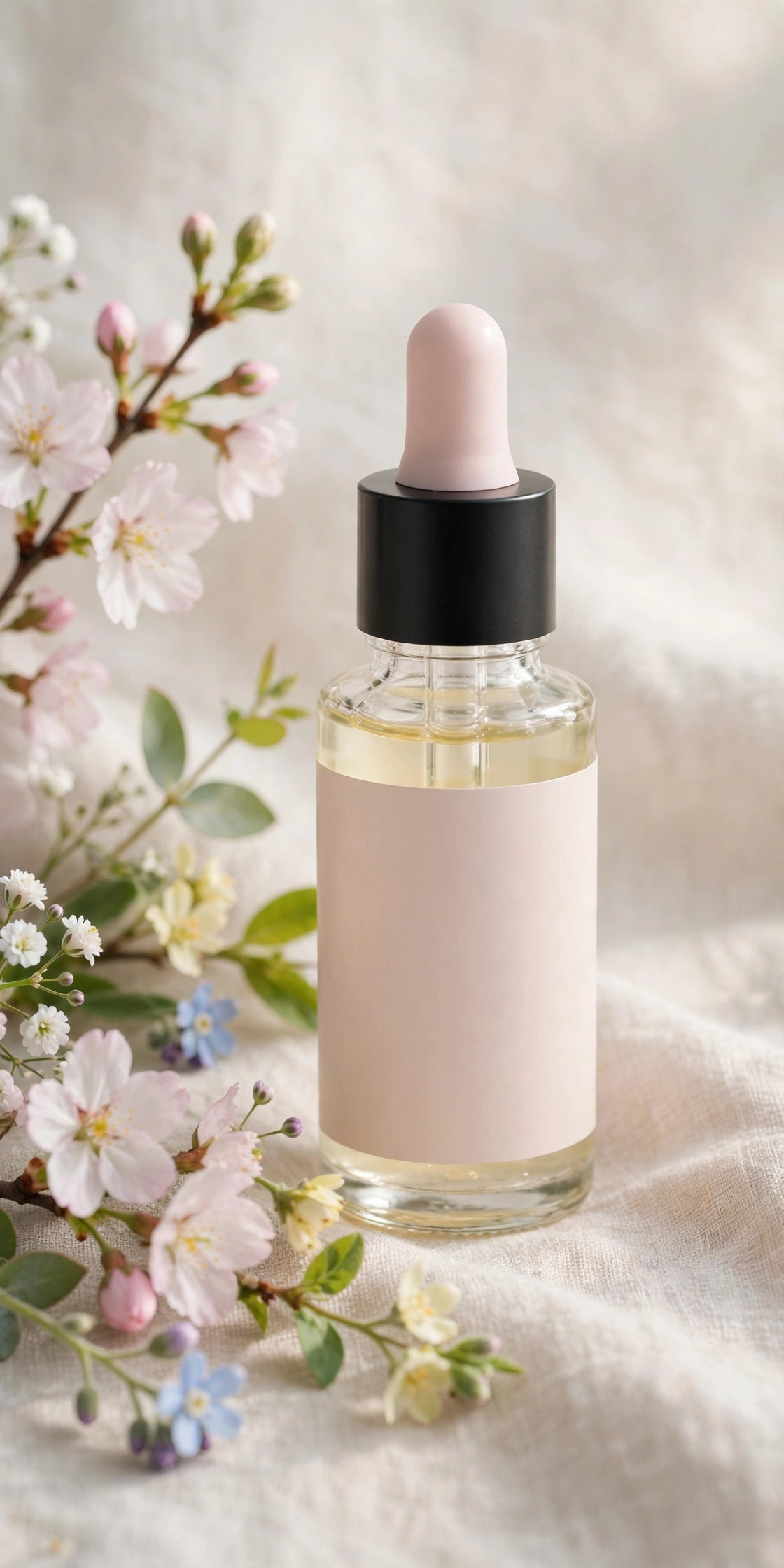 Gentle low-strength vitamin C serum bottle with pastel label