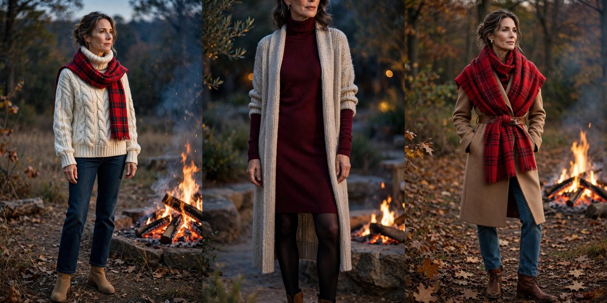 What to wear to a bonfire night over 50: cozy chic outfit ideas