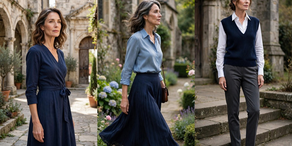 What to wear to church over 50 - modest graceful outfit ideas collage